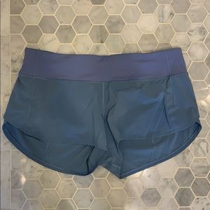 Lululemon blue speed up short 2.5”